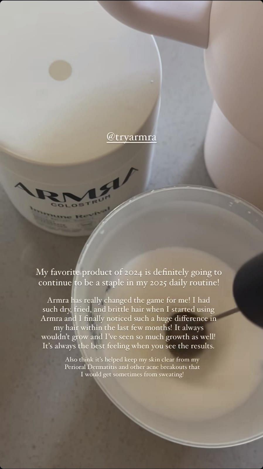 Zane Smith&#039;s wife promoted ARMRA products (Source: @mccallkelli via Instagram)