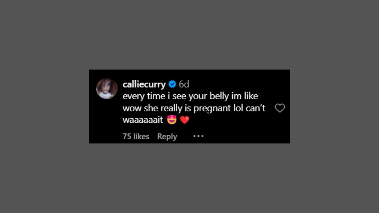 Callie Curry comments on Sydell Curry Lee&#039;s IG post. (Credits: IG/@sydelcurrylee)