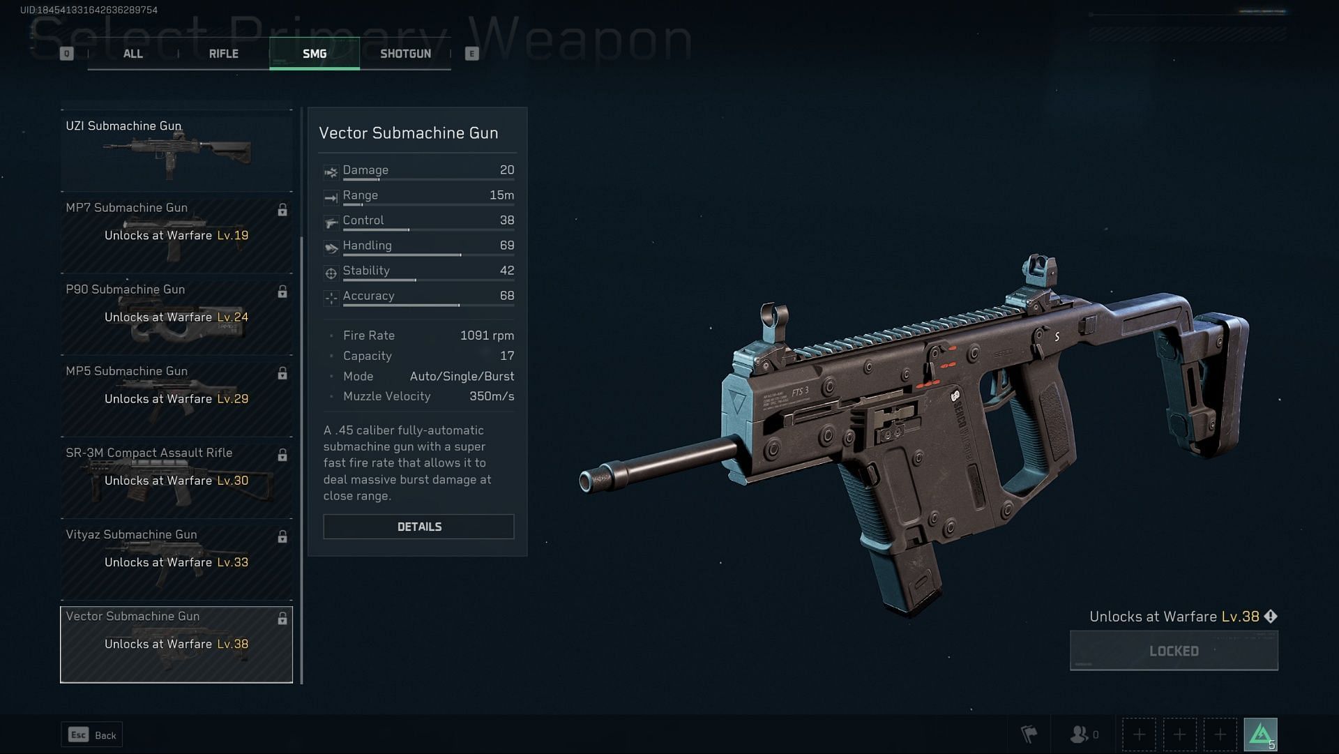 Vector SMG in Delta Force (Image via TiMi Studio Group)