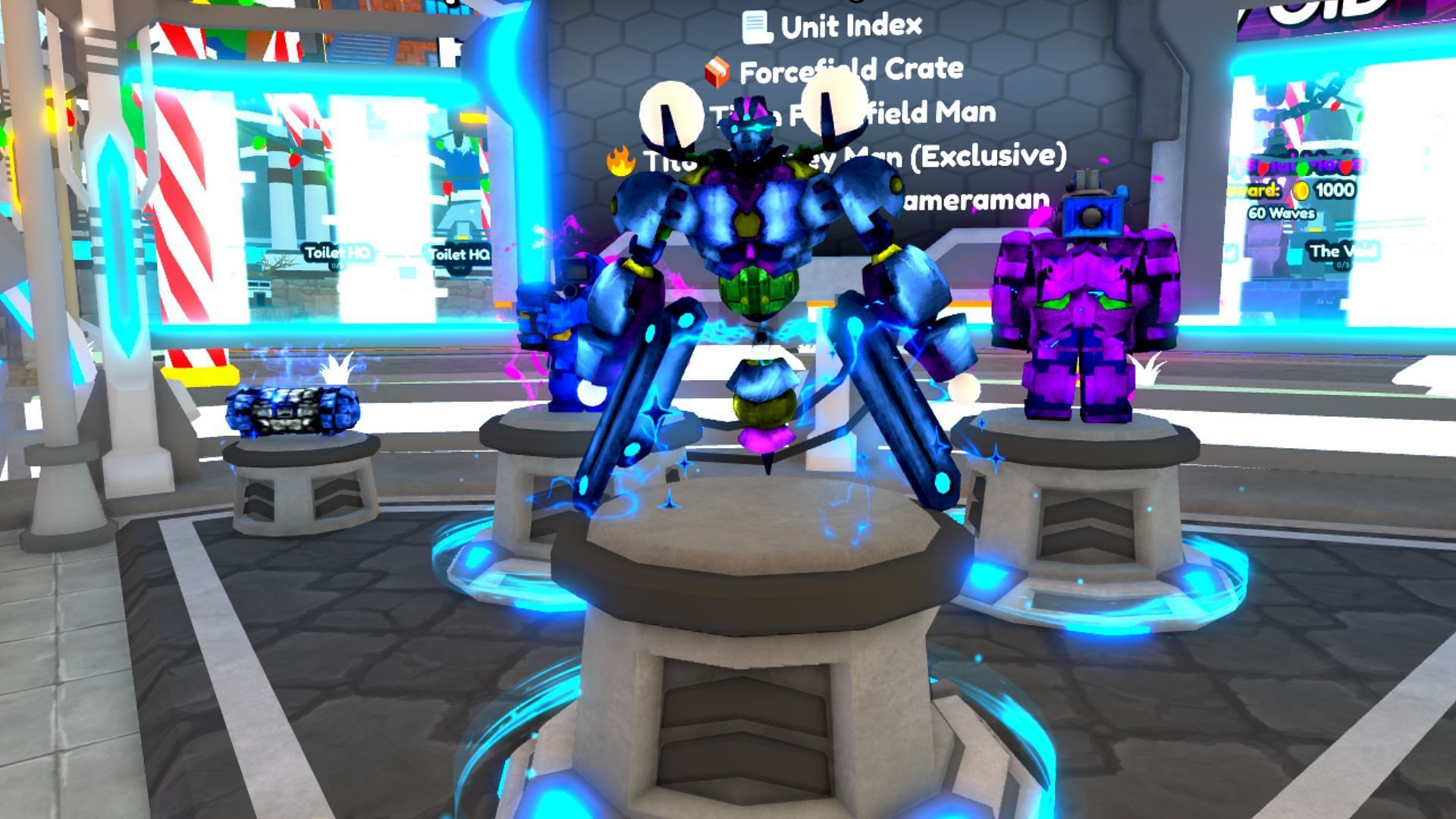 There are four units in the Forcefield Crate (Image via Roblox)