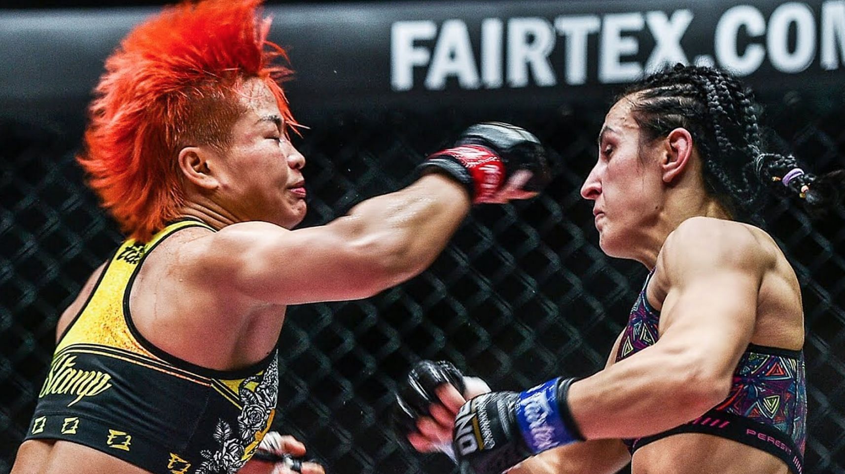 Stamp (L) and Alyona Rassohyna (R) | Photo by ONE Championship