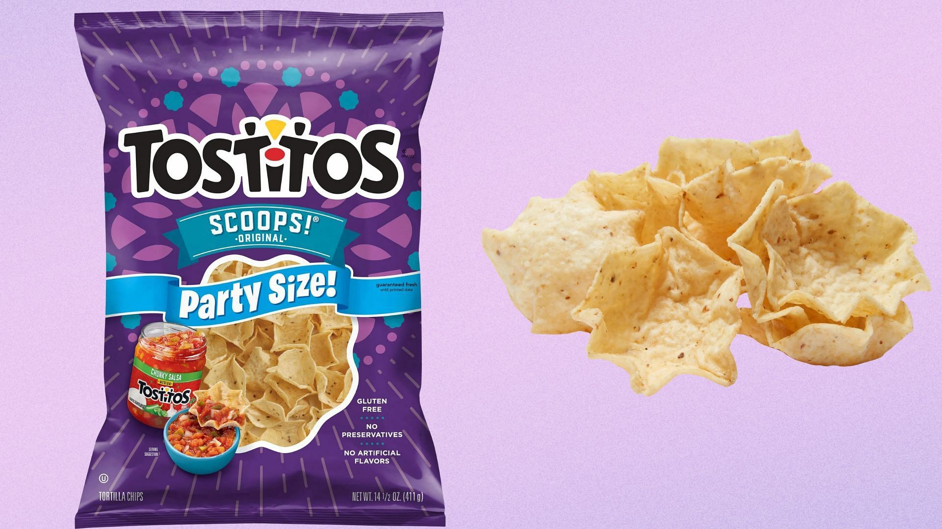 Tostitos party size Tortillas chips (Image via website)