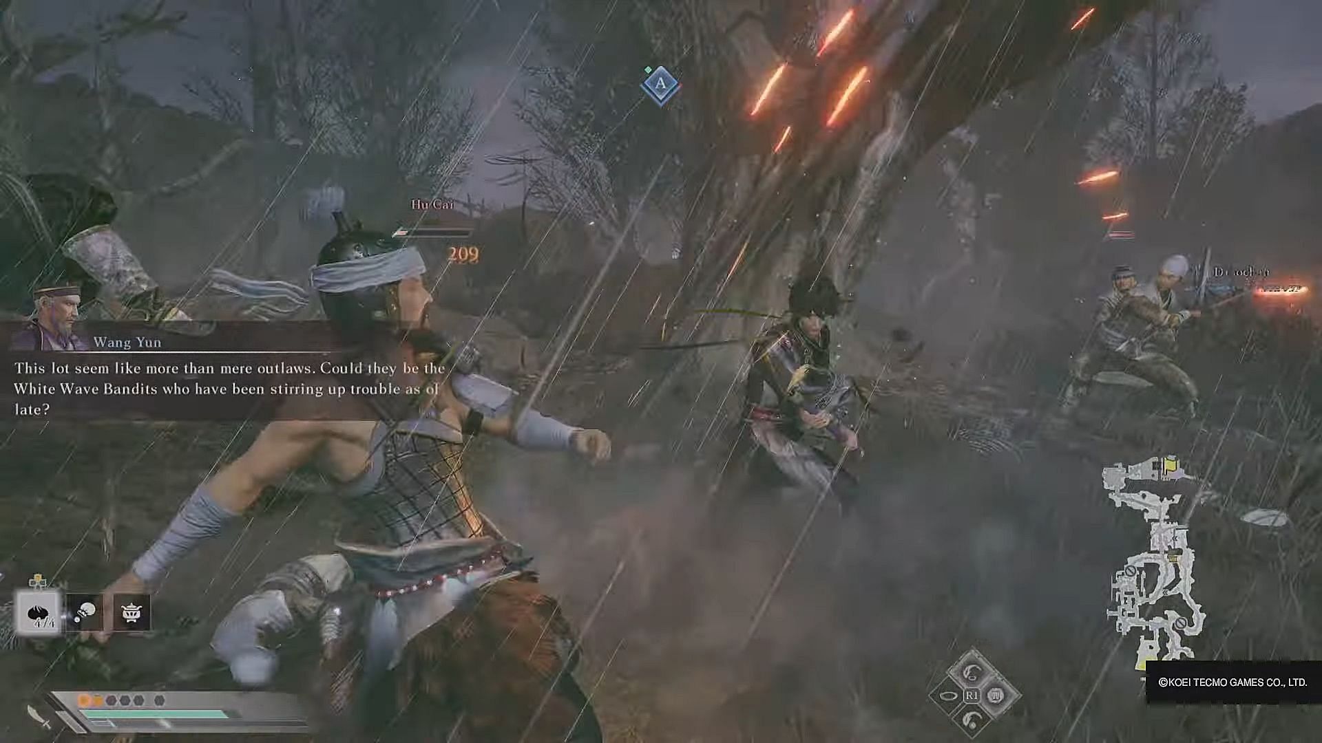 Hu Cai vs You in Protection of Wang Yun (Image via Koei Tecmo)