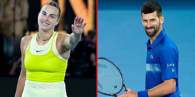 WATCH: Novak Djokovic and Aryna Sabalenka catch up on the court, share high-five after Belarusian's Australian Open final feat