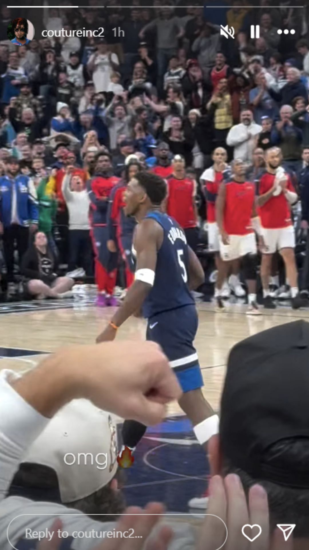 Anthony Edwards&#039; partner Jeanine Robel leaves 1-word response to T-Wolves superstar&#039;s wild celebration after clutch 3 (Image Credit: @coutureinc2 on Instagram)