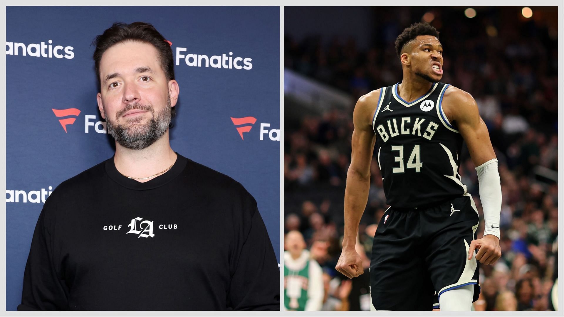 Alexis Ohanian and Giannis Antetokounmpo, basketball