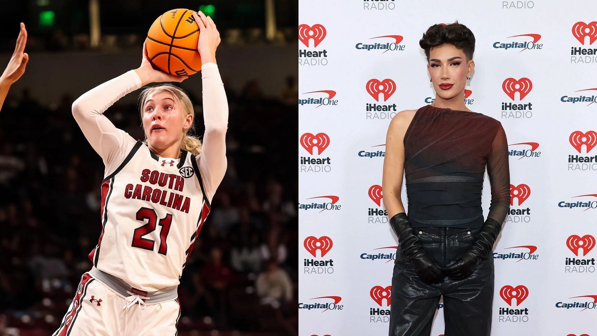 South Carolina star Chloe Kitts, Youtuber/makeup artist James Charles