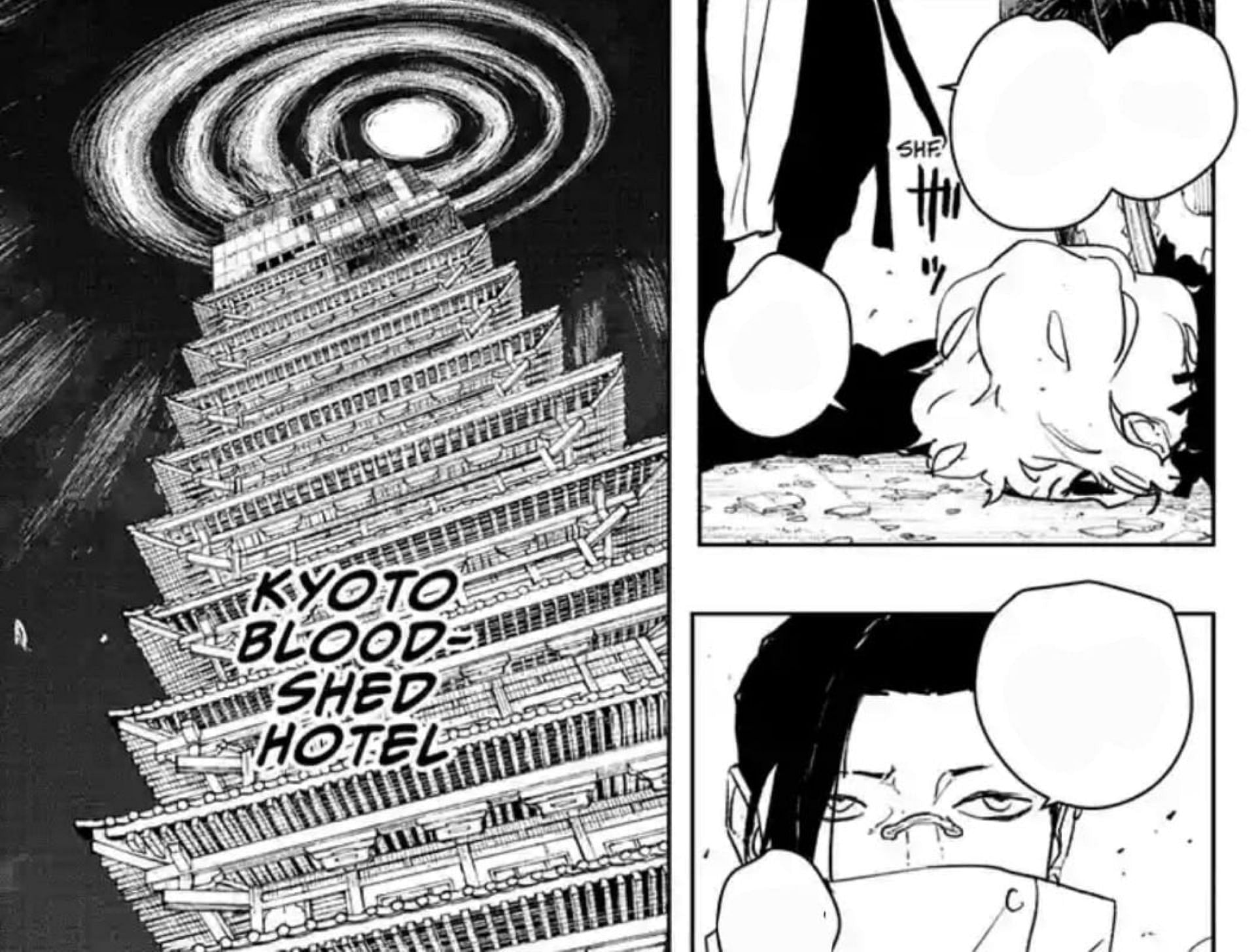 Kyoto Bloodshed Hotel, as seen in chapter 65 (Image via Shueisha)