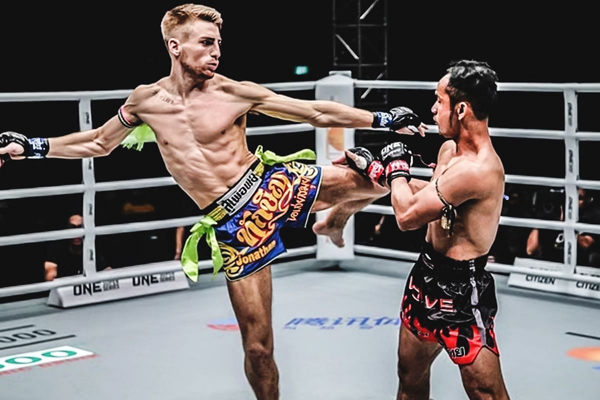 Jonathan Haggerty (left), Sam-A (right) [Photo via ONE Championship]