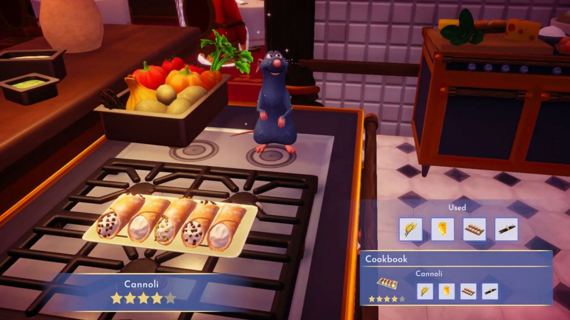 Cannoli is an easy-to-make four-star dish (Image via Gameloft)