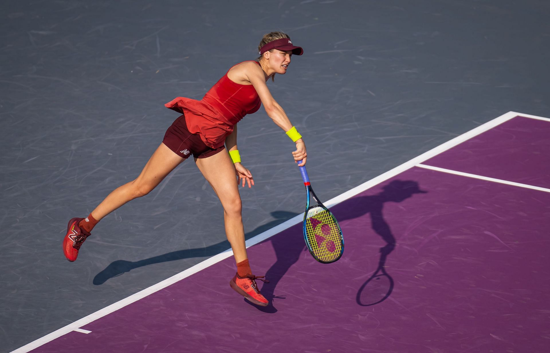 Eugenie Bouchard playing at the Guadalajara Open Akron 2023 - Hologic WTA Tour - (Source: Getty)