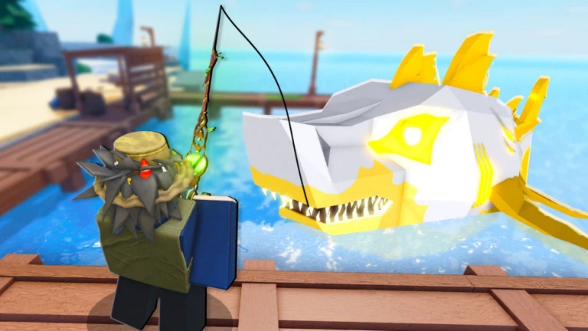 Enjoy the new Tides of Gold update by collecting new rods and fish (Image via Roblox)