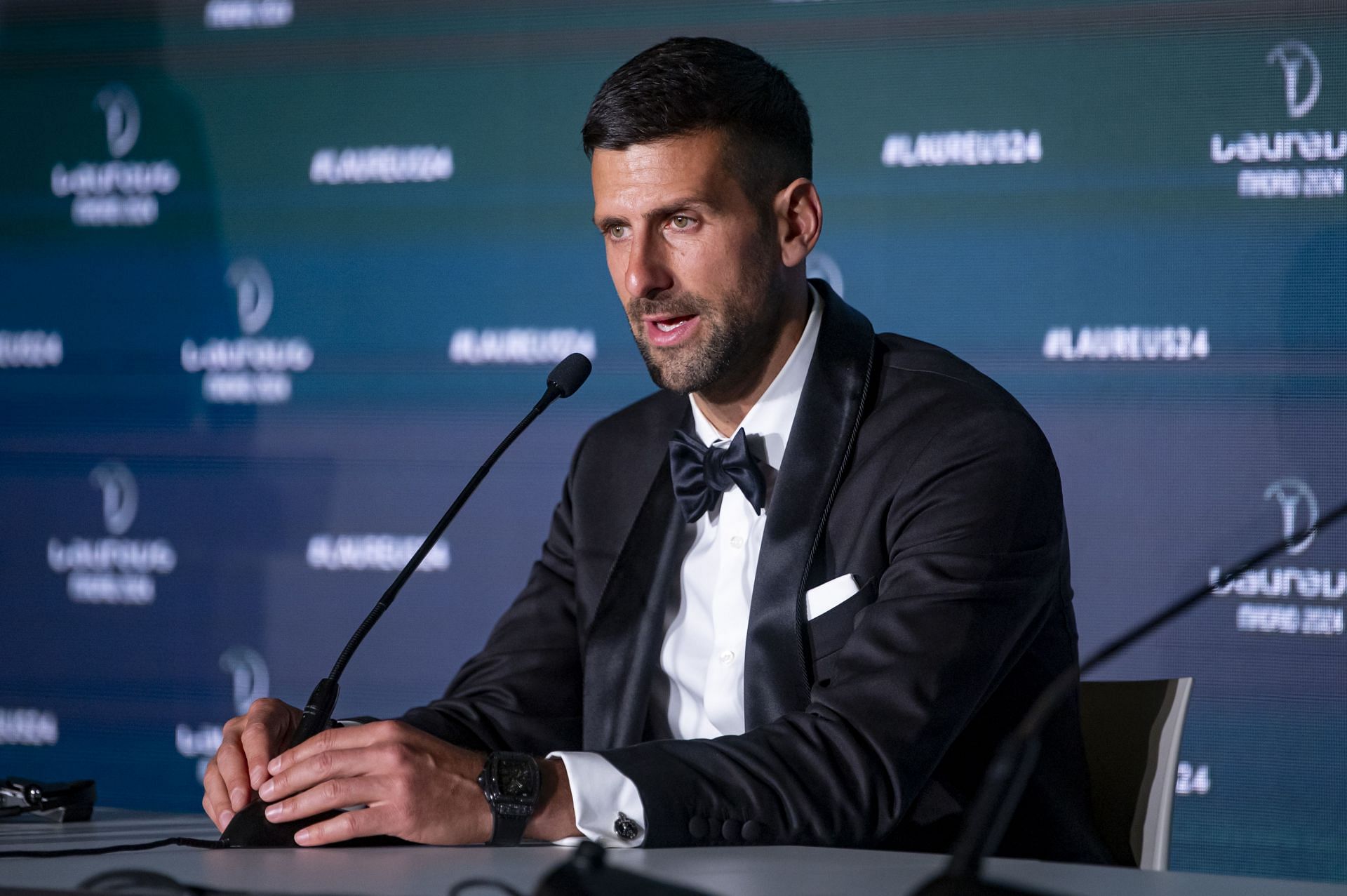 Djokovic at the 2024 Laureus World Sport Awards Madrid | Image Source: Getty