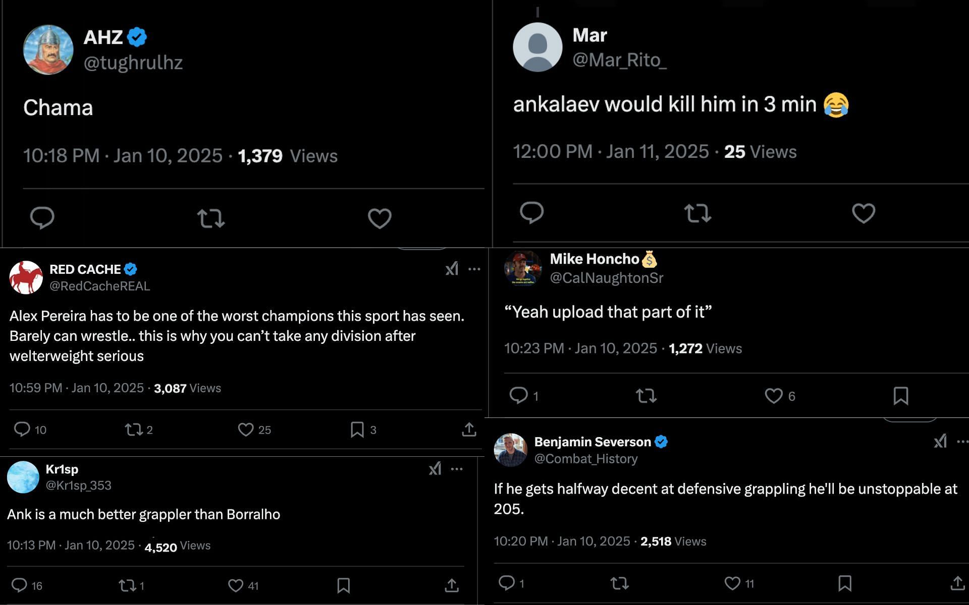 Screenshot of fan reactions to the post