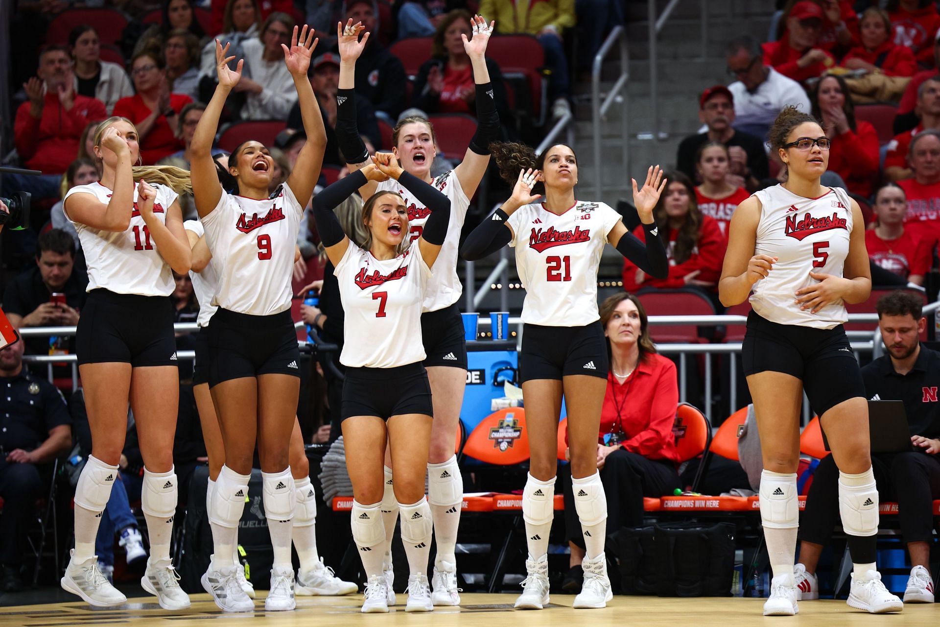 Nebraska Huskers at 2024 Division I Women&#039;s Volleyball Semifinals - Source: Getty