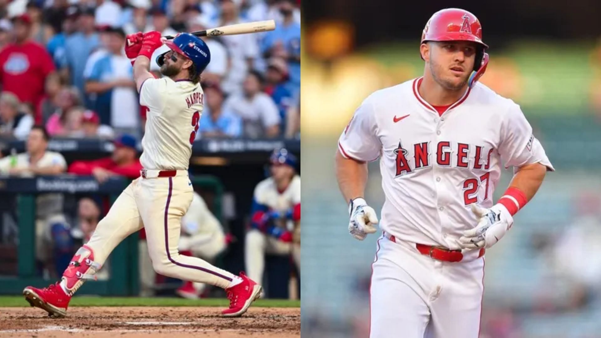 Philadelphia Phillies Slugger Bryce Harper &amp; Los Angeles Angels slugger Mike Trout