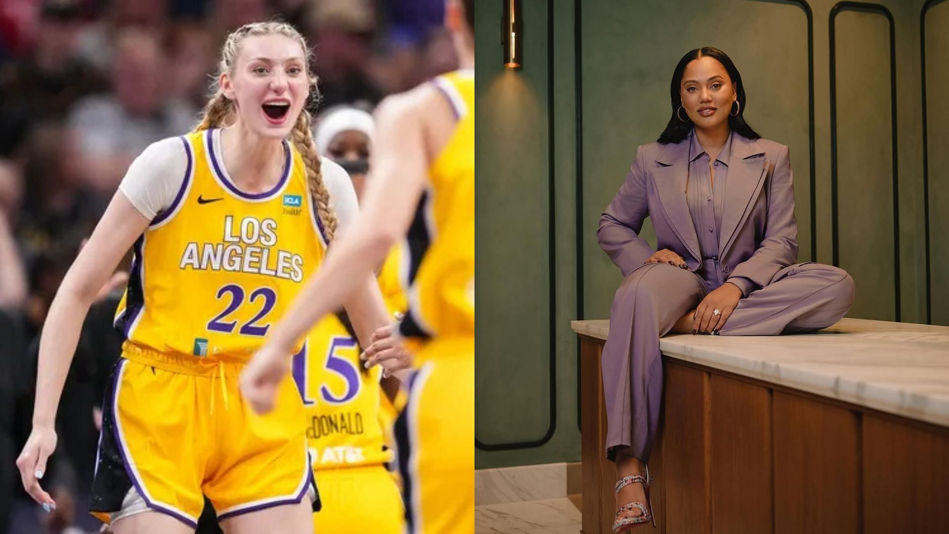 Los Angeles Sparks forward Cameron Brink, Steph Curry