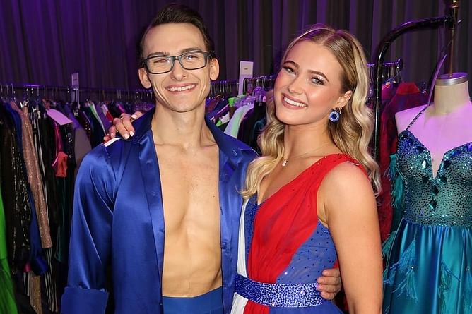 Stephen Nedoroscik's dance partner Rylee Arnold makes her feelings known as she meets one of her fans amid DWTS tour