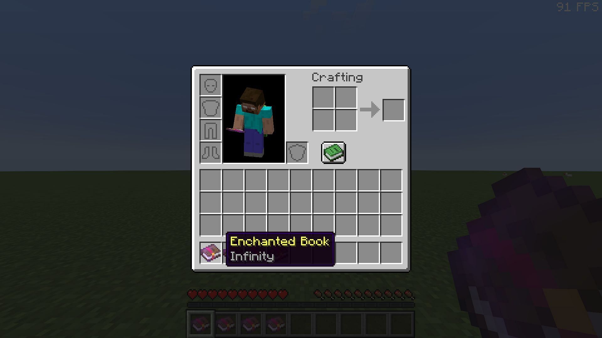 Infinity enchantment allows bows to shoot infinite arrows in Minecraft (Image via Mojang Studios)