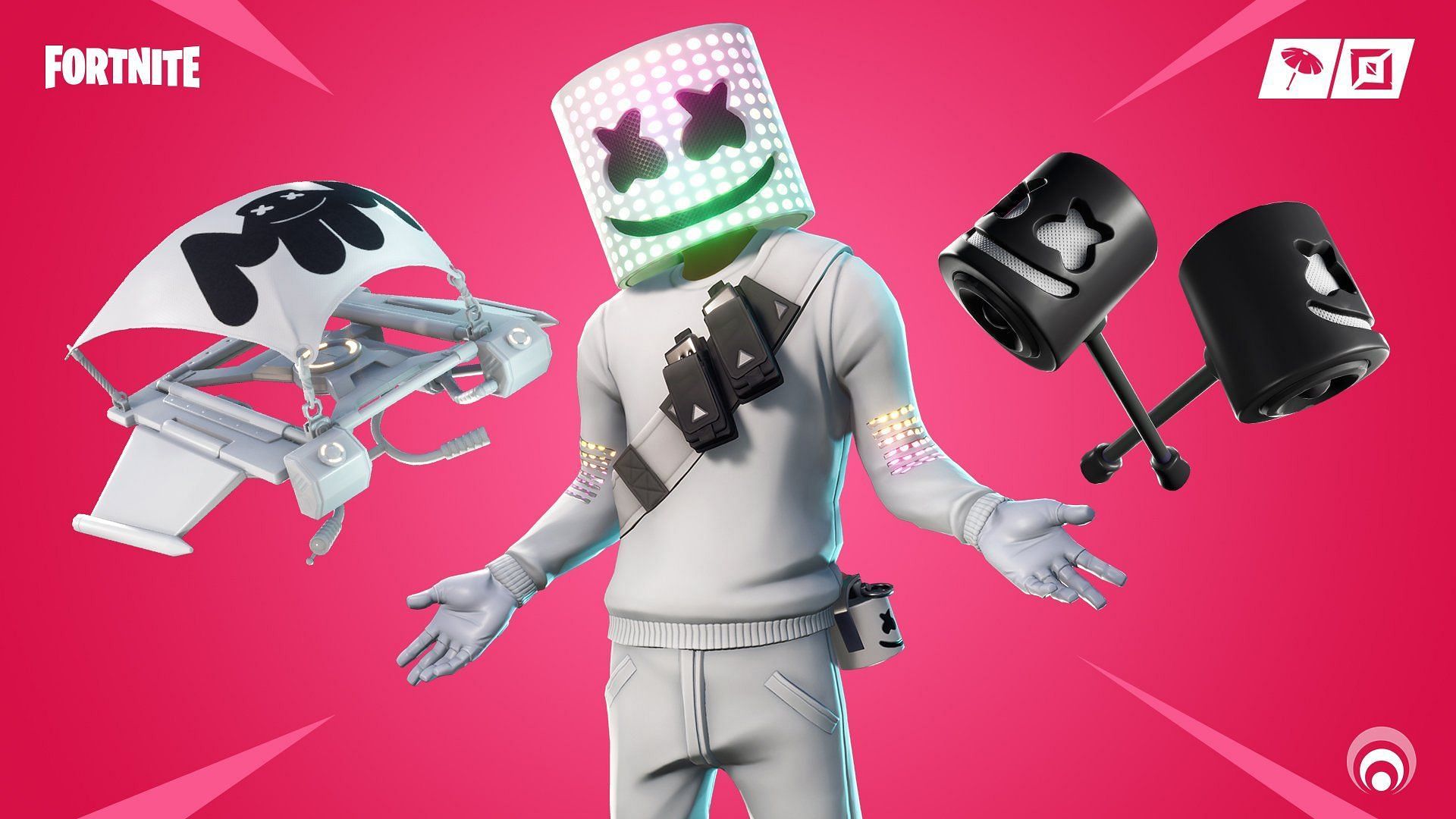 The Marshmello skin is now in Fortnite (Image via Epic Games)