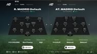 Real Madrid and Atletico default tactics and formation (Image via EA Sports)