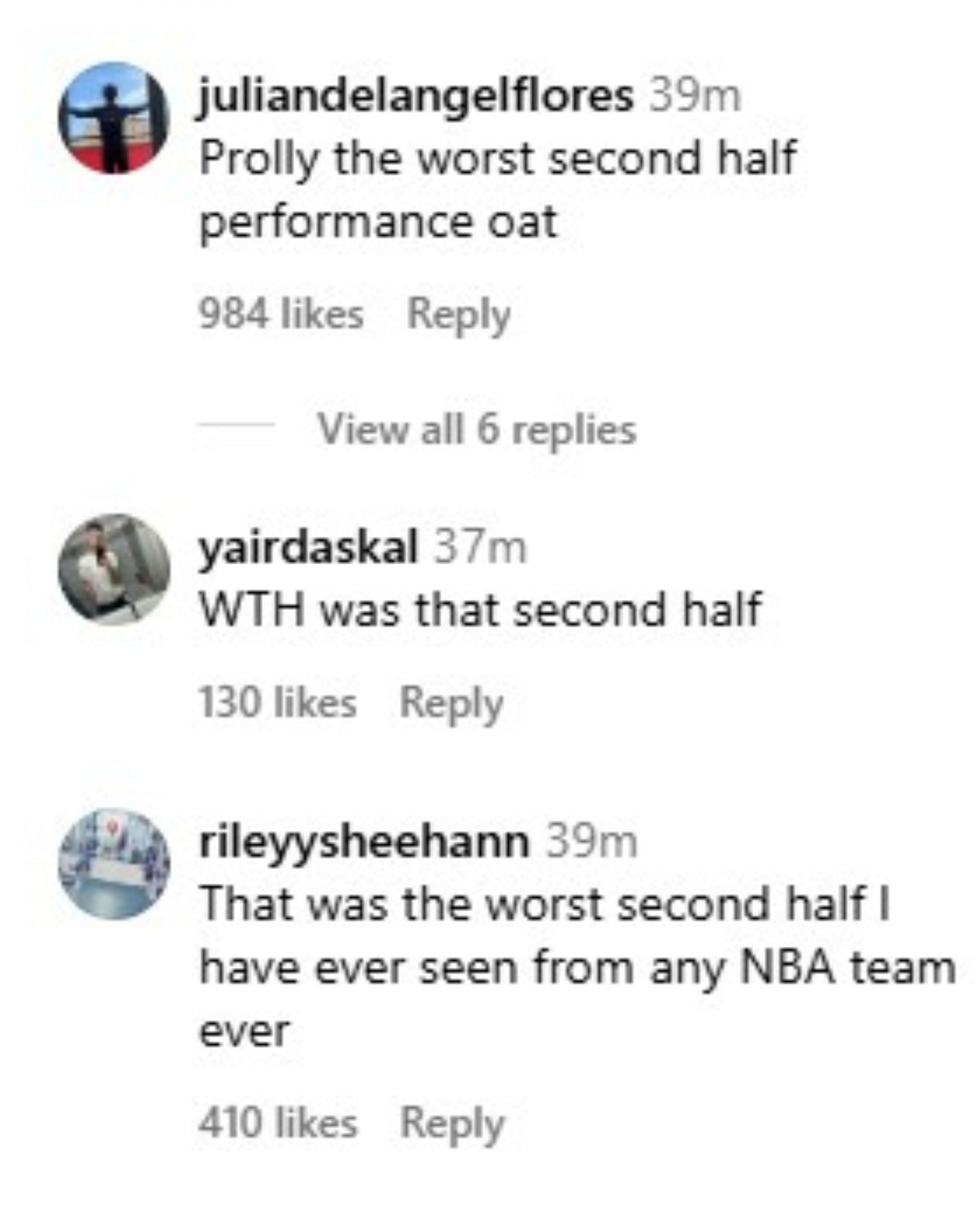 Fans react to the Celtics&#039; second-half collapse