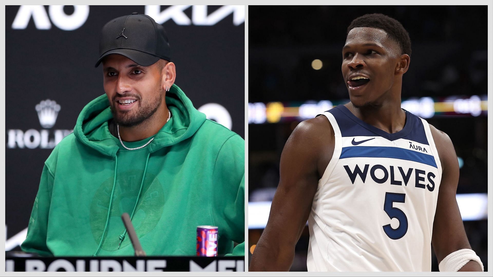 Nick Kyrgios and Anthony Edwards. Source: Getty