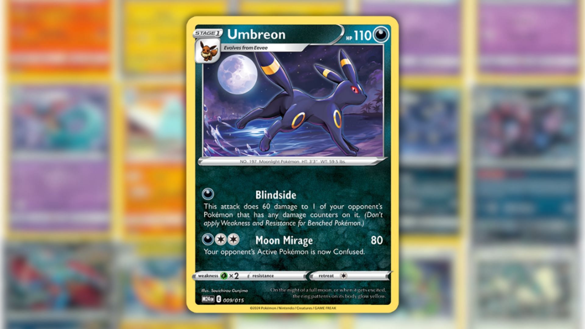 Umbreon&#039;s card that you can get from the Happy Meal (Image via The Pokemon Company)