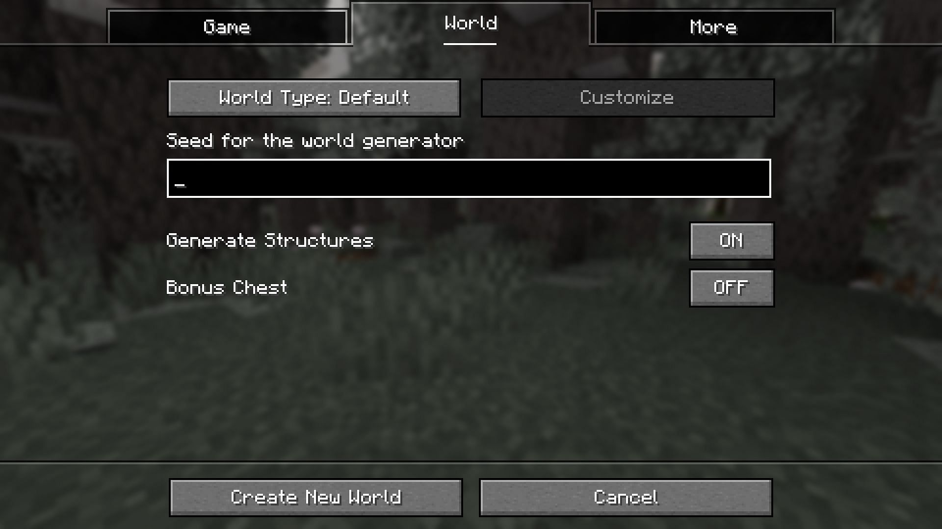 It&#039;s easy to use seeds to generate the world you want (Image via Mojang Studios)