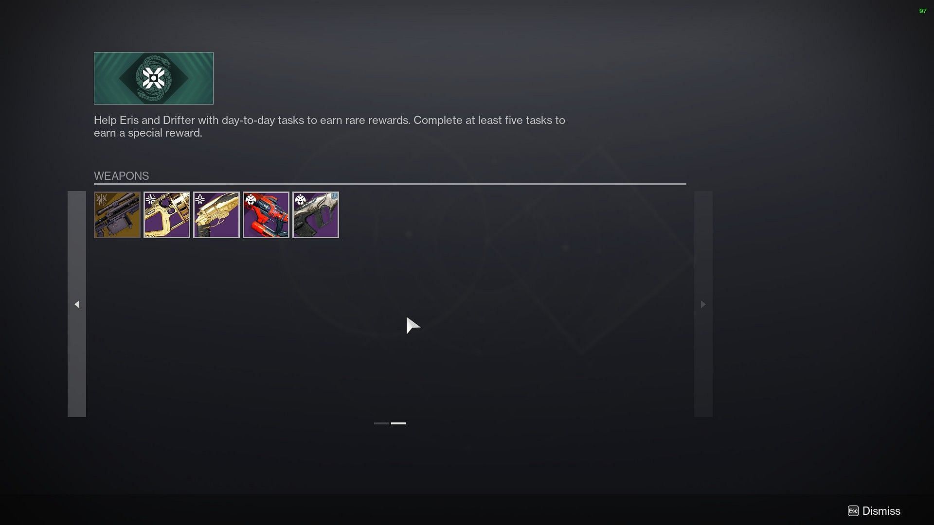 God roll weapons for sale in Destiny 2 (Image via Bungie)