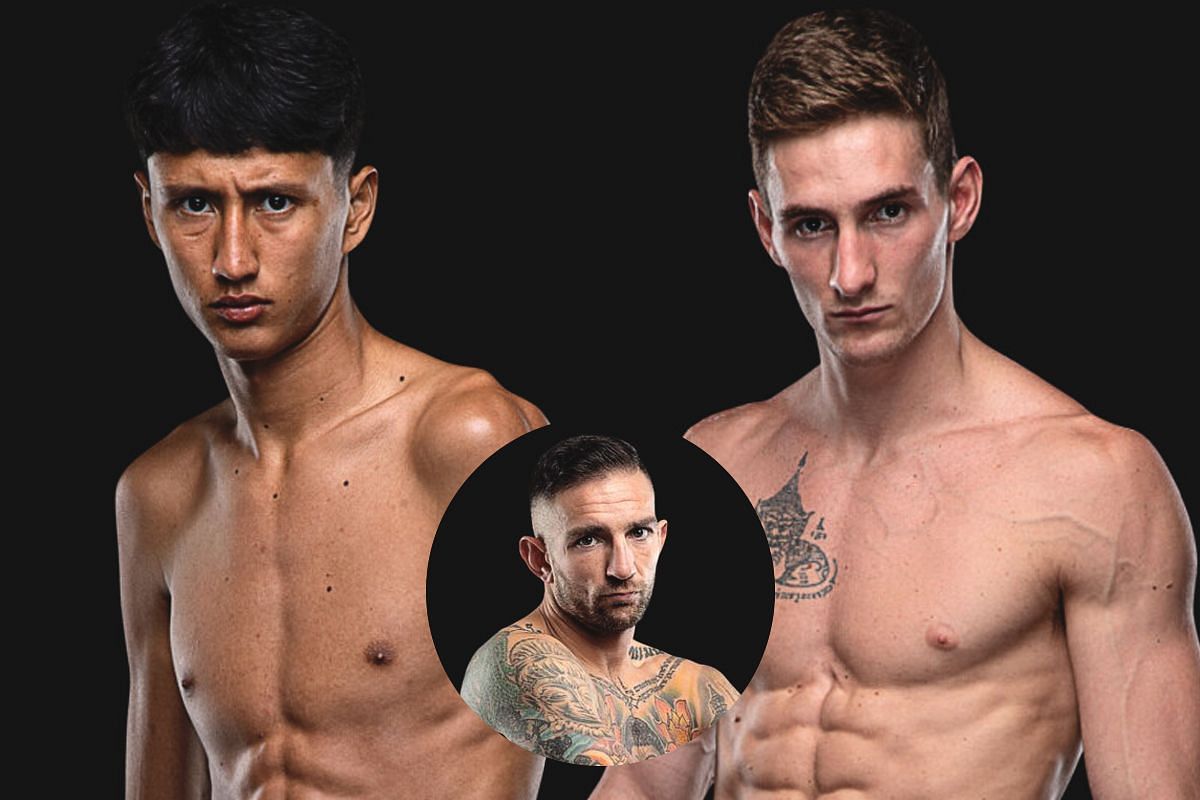 Nabil Anane (left) Nico Carrillo (right) (inset: Liam Harrison) [Photos via: ONE Championship]