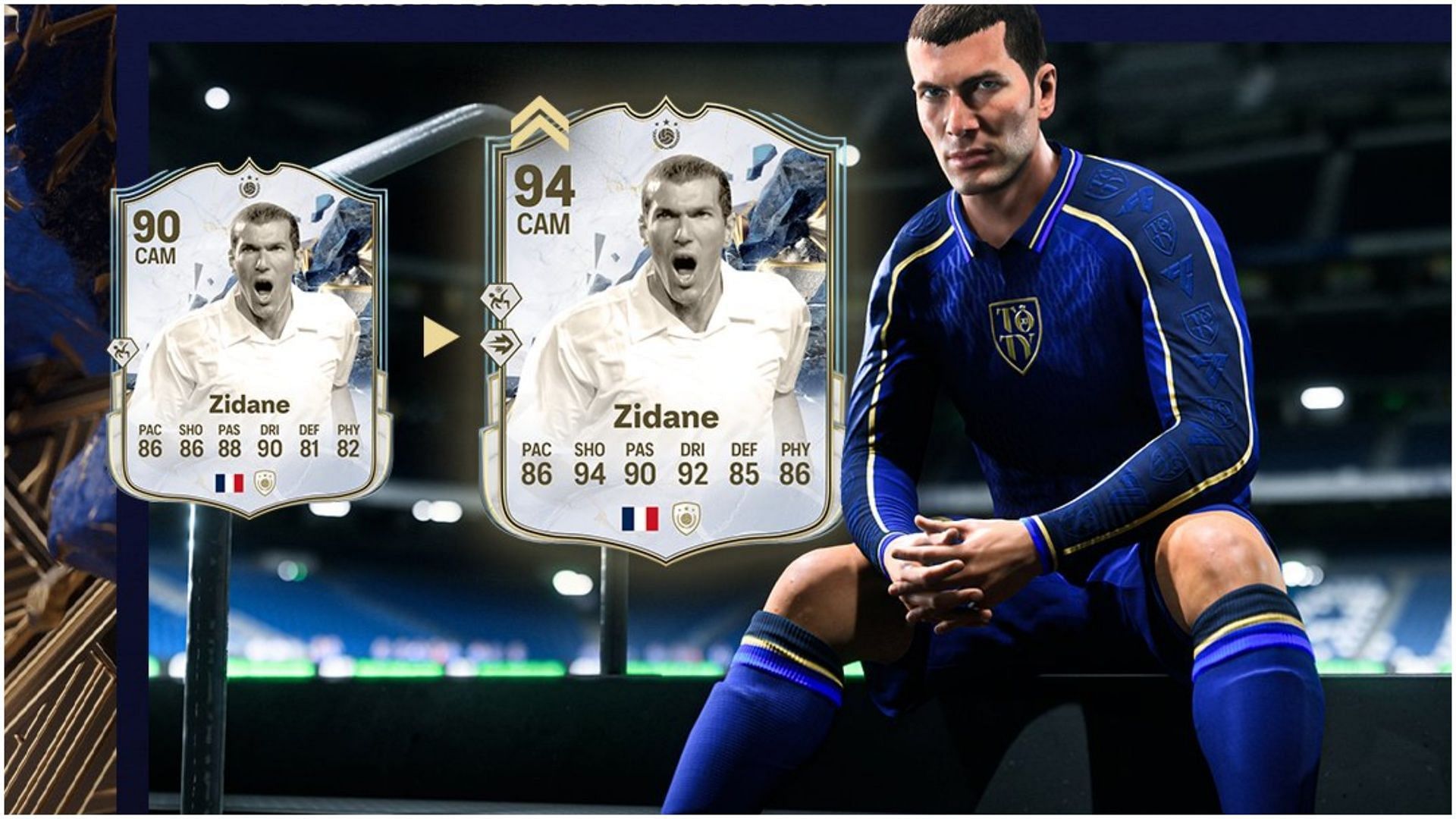 TOTY Era Icon Zidane will be free (Image via EA Sports)