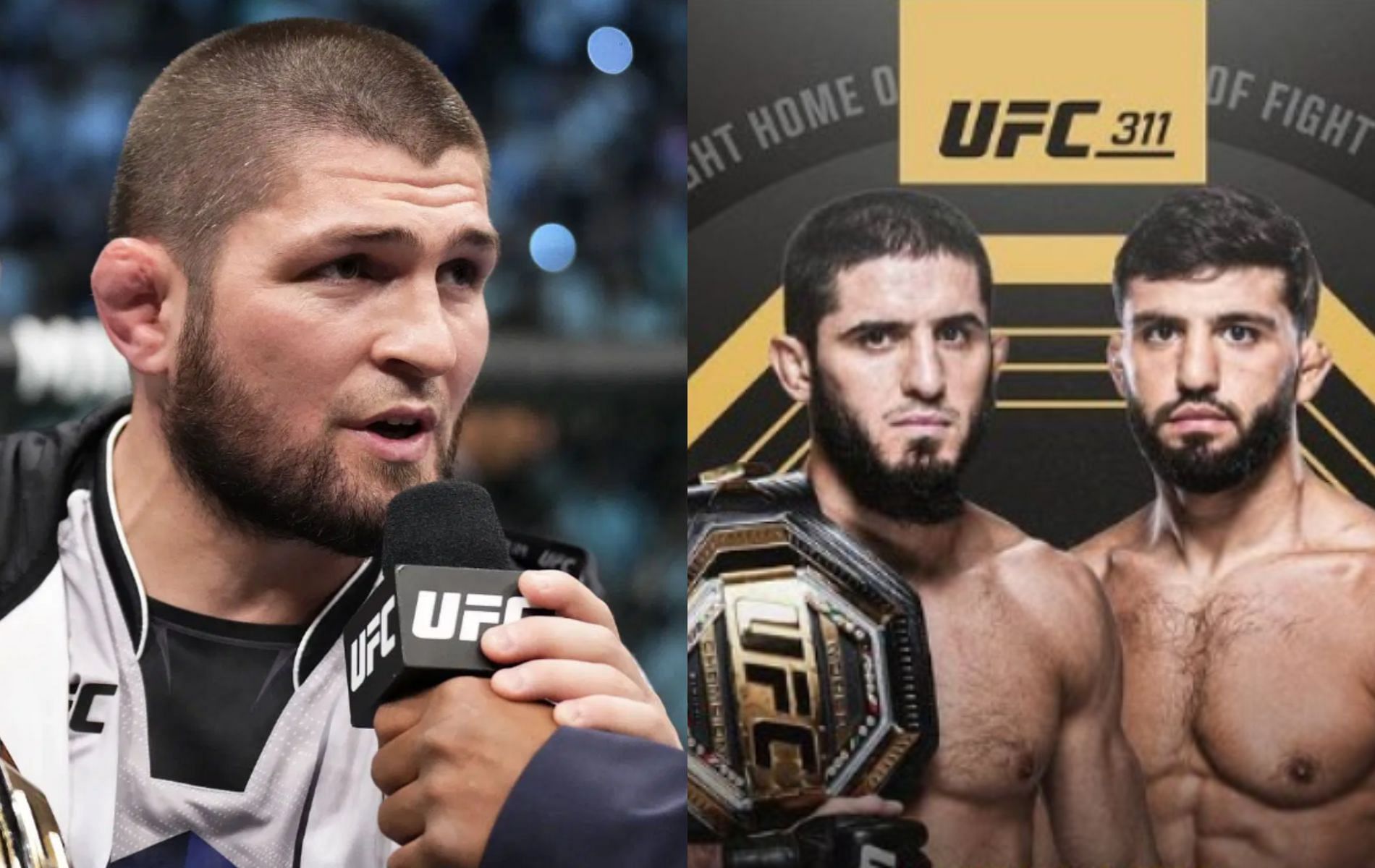 Khabib Nurmagomedov predicts how the night of UFC 311 will be taxing for him due to the high-level fights. [Image Courtesy: Getty Images, @Skybox Taphouse on Instagram]