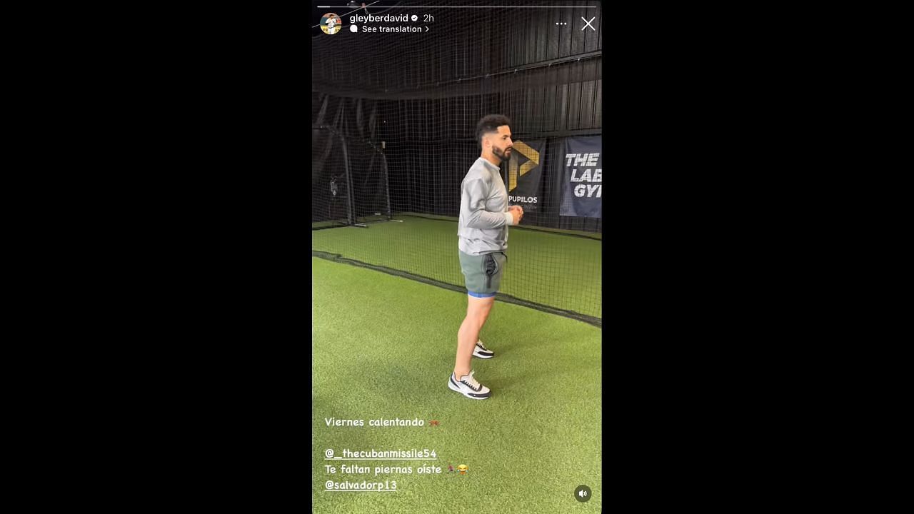 Screenshot of Gleyber Torres&#039; Instagram story (Image from - Instagram.com/@gleyberdavid IG stories)