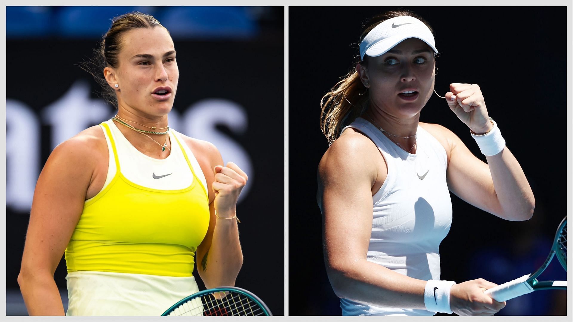 Aryna Sabalenka will take on Paula Badosa in the semifinals of the Australian Open 2025. (Photos: Getty)