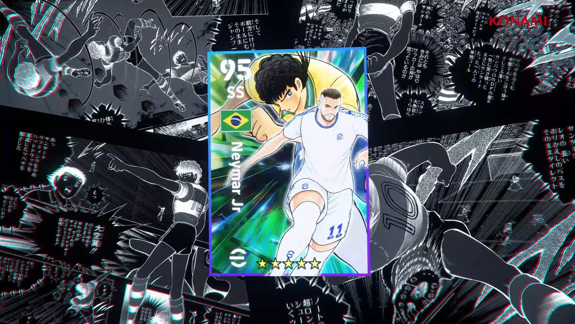 The Neymar Jr. X Carlos Santana collaboration card (Image via Konami)