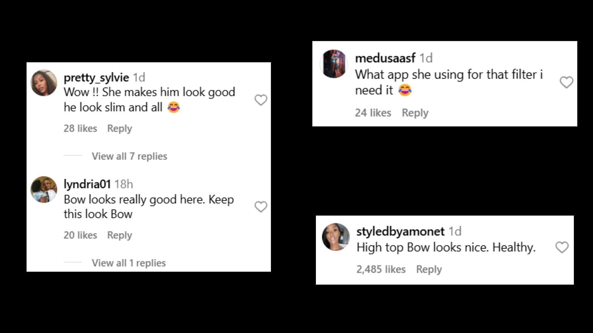 Online responses (Images via Instagram/theshaderoom)