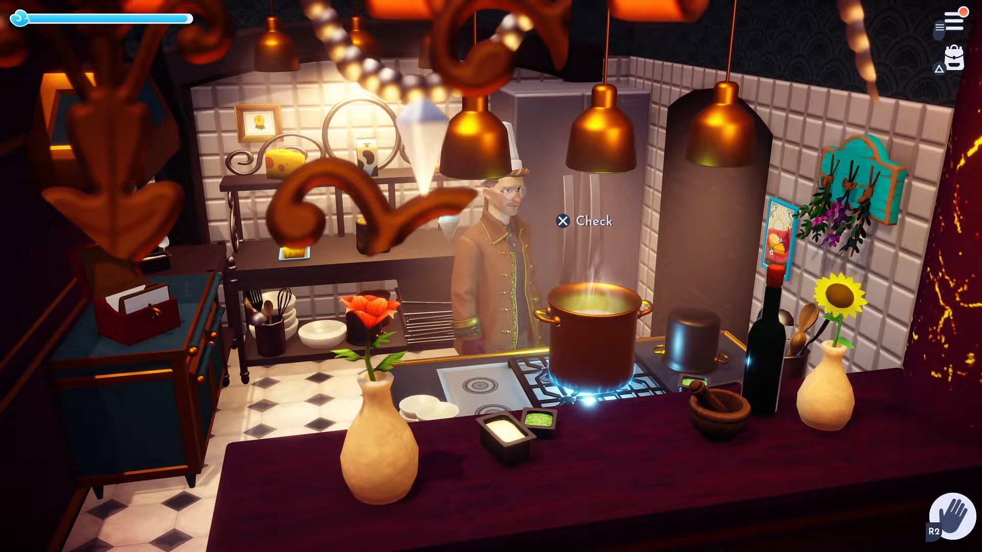 Head to the cooking station with the ingredients (Image via Gameloft || YouTube/@Greymane Gaming)