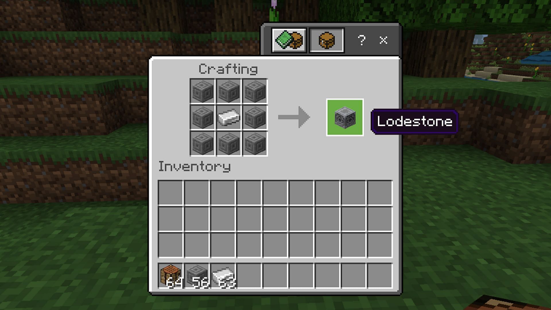 Lodestone can now be crafted using iron ingots (Image via Mojang Studios)