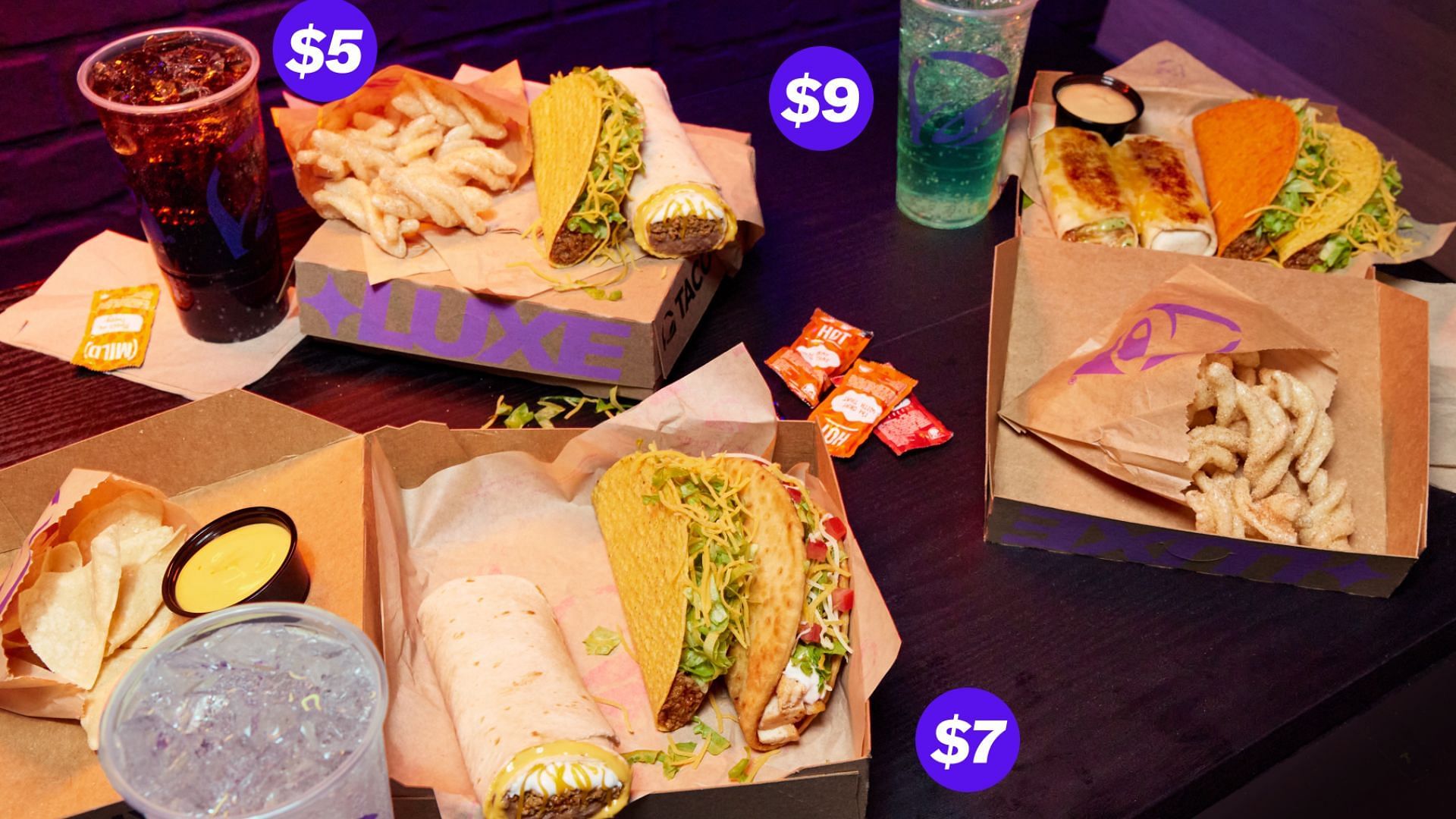 The Luxe Cravings Boxes (Image via Taco Bell)