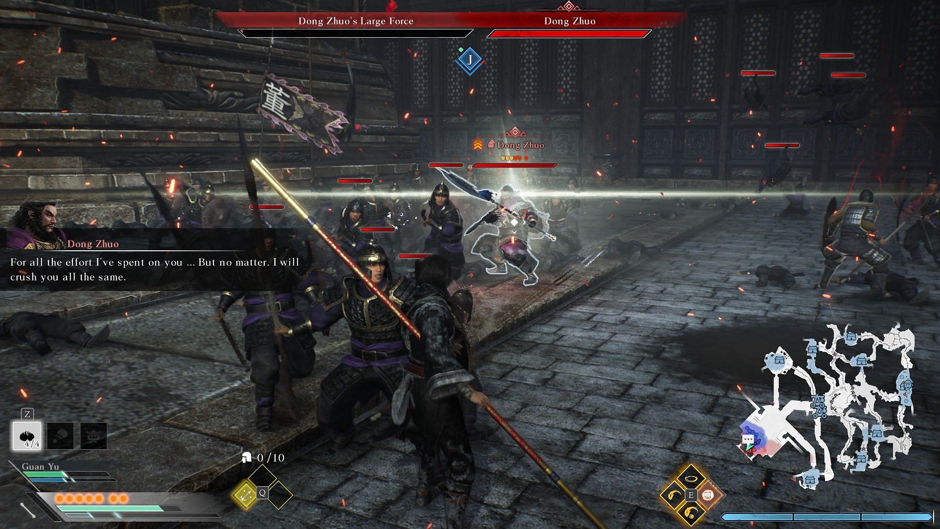 Enemy attacks that glows white can be parried (Image via KOEI TECMO)