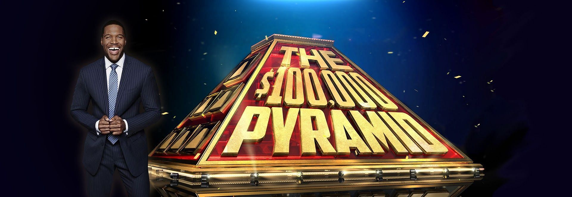 Michael Strahan $100000 Pyramid poster (Image via castingpyramid.com)