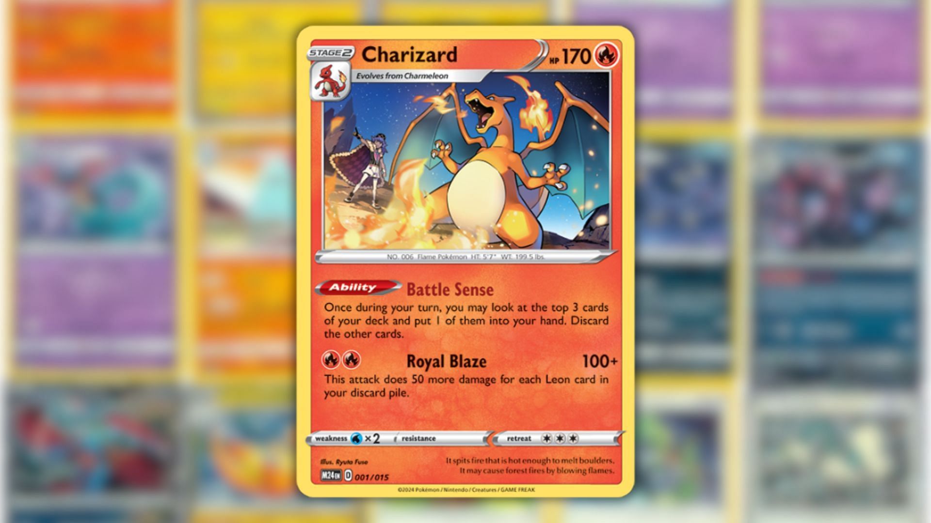 Charizard&#039;s card that you can get from the Happy Meal (Image via The Pokemon Company)