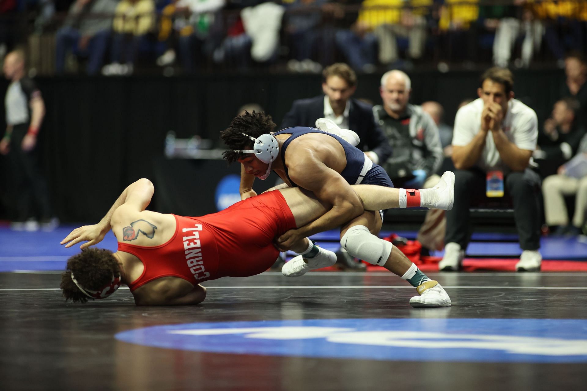 Carter Starocci during Division I Mens Wrestling Championship 2023 (Photo by Shane Bevel/NCAA Photos via Getty Images)