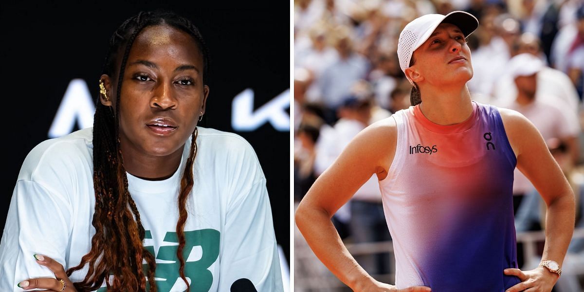 Coco Gauff (L) and Iga Swiatek (R) - Source: Getty