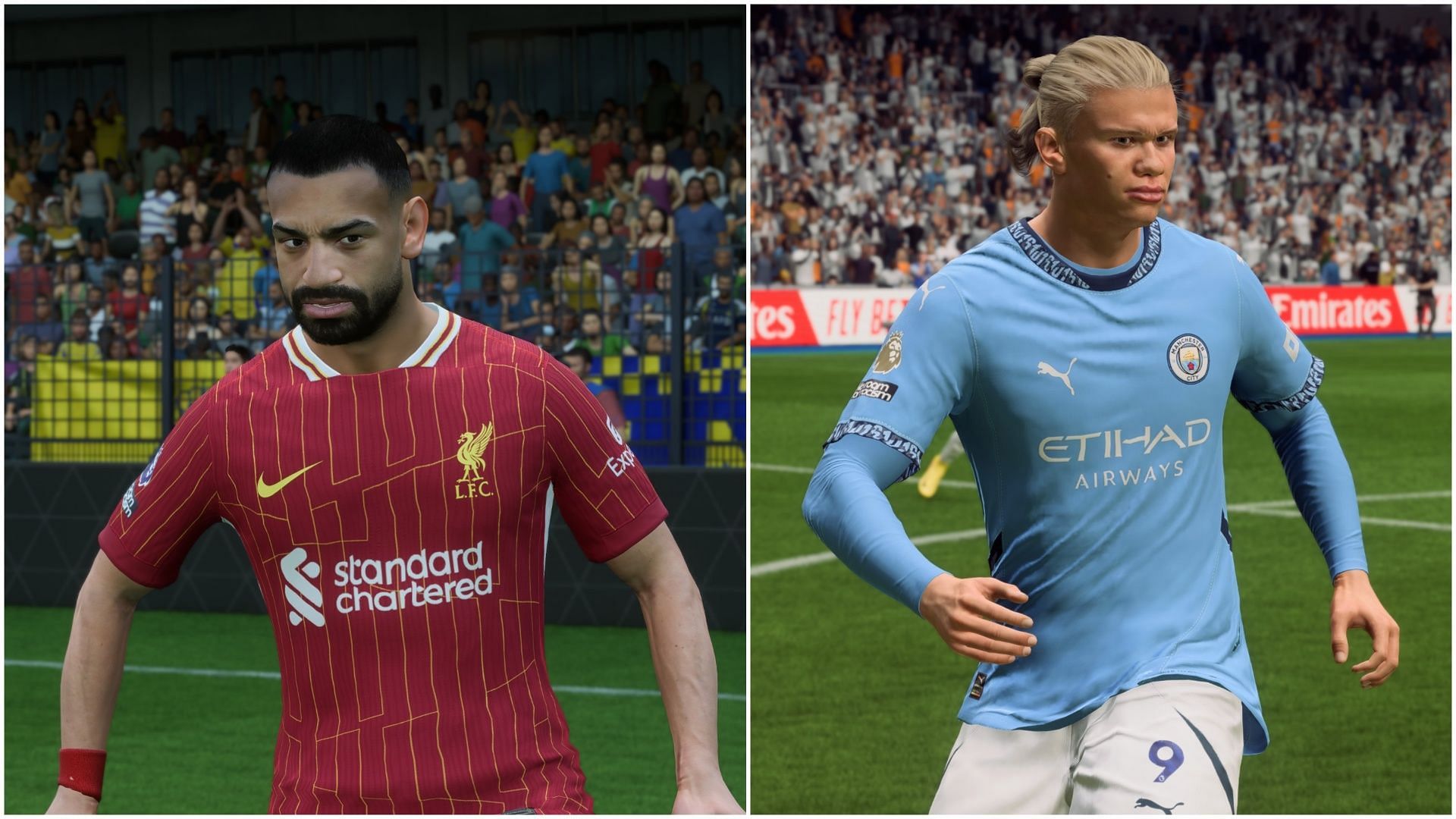 Salah and Haaland could replace Mbappe in Team of the Year (Images via EA Sports)