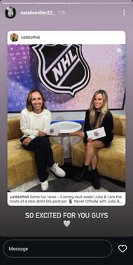 Natalie miller congratulating Cat and Julie. (Credit: IG/nataliemiler22_)