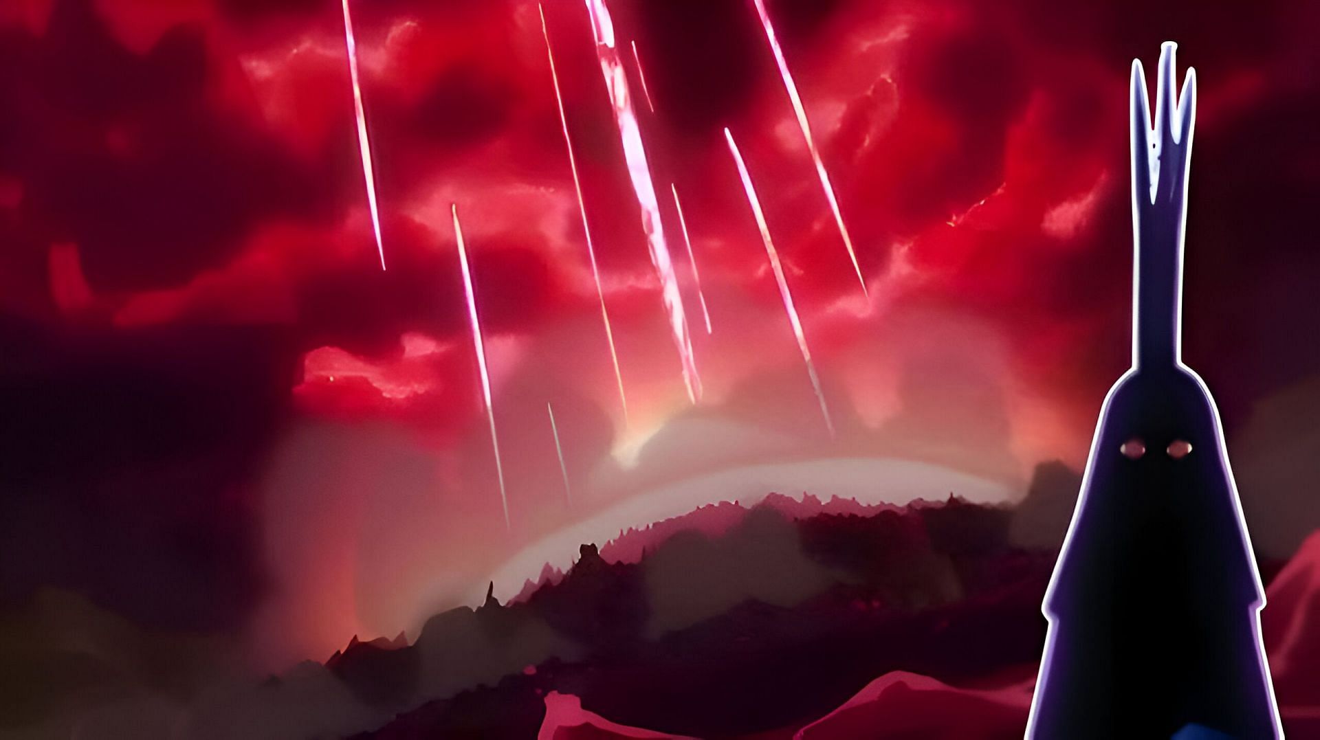 The Lulusia Kingdom getting destroyed (Image via Toei Animation)