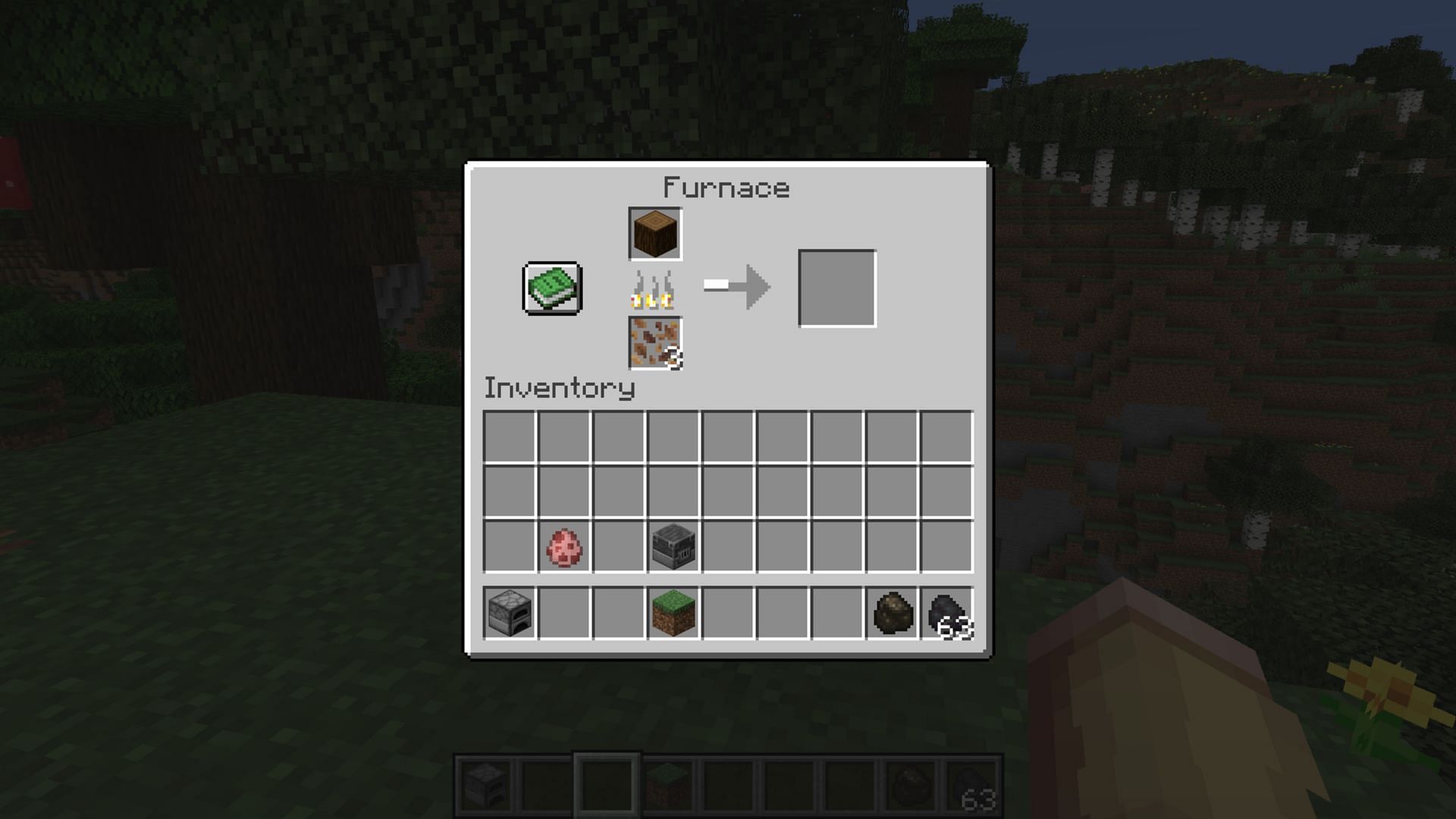 The leaf litter is a great fuel source (Image via Mojang Studios)