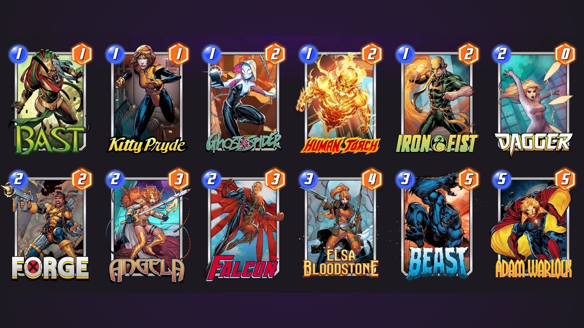 The Elsa Torch Bounce deck is an excellent Marvel Snap Adam Warlock deck (Image via Nuverse)